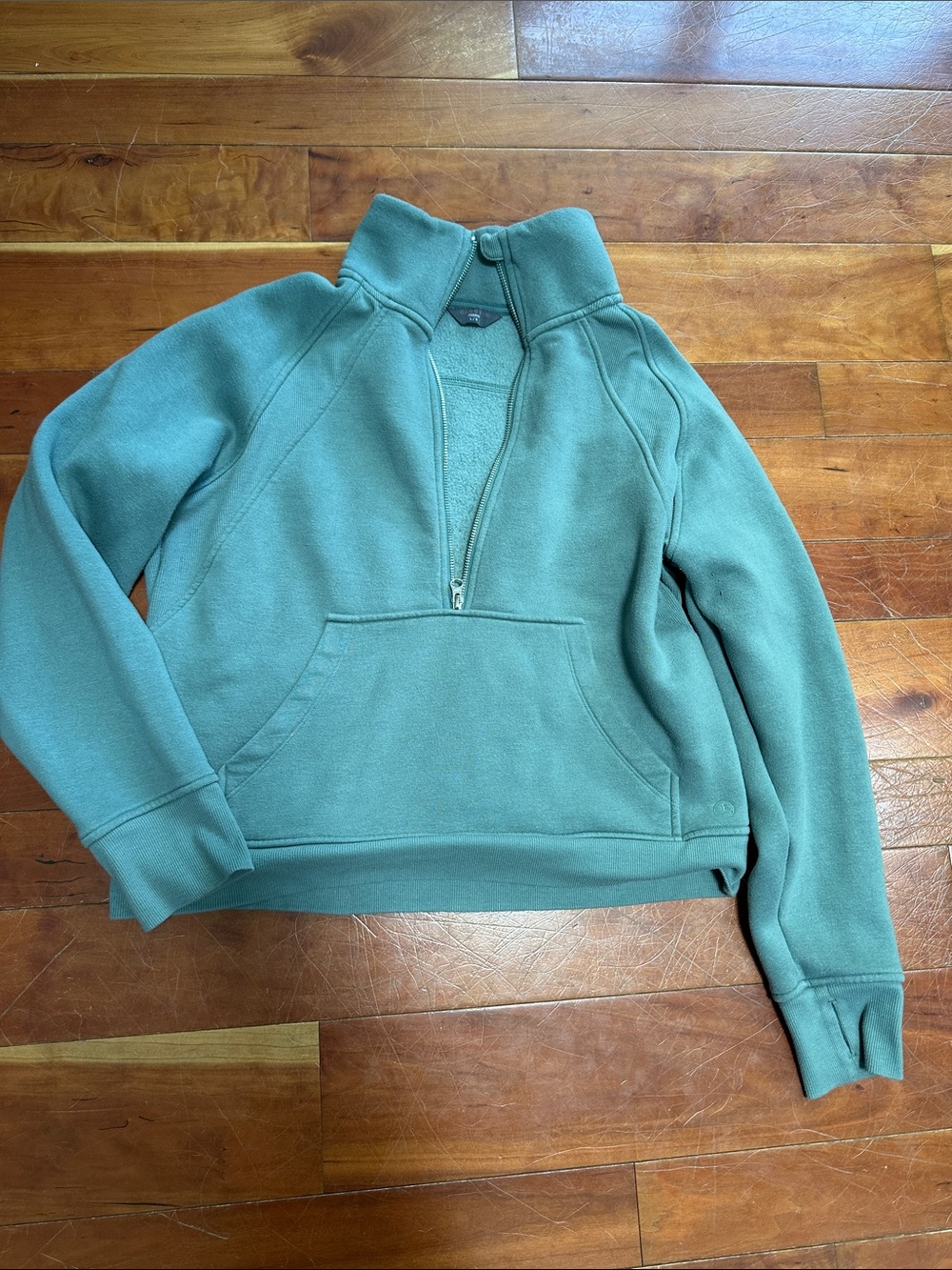 Danskin Sage Green Half-Zip Fleece Pullover